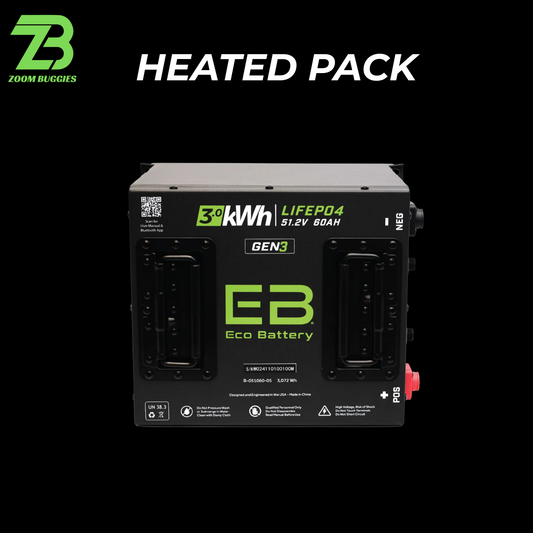 *HEATED* Eco Battery 51V 60Ah Cube LiFePO4 Battery A-051060-05-H